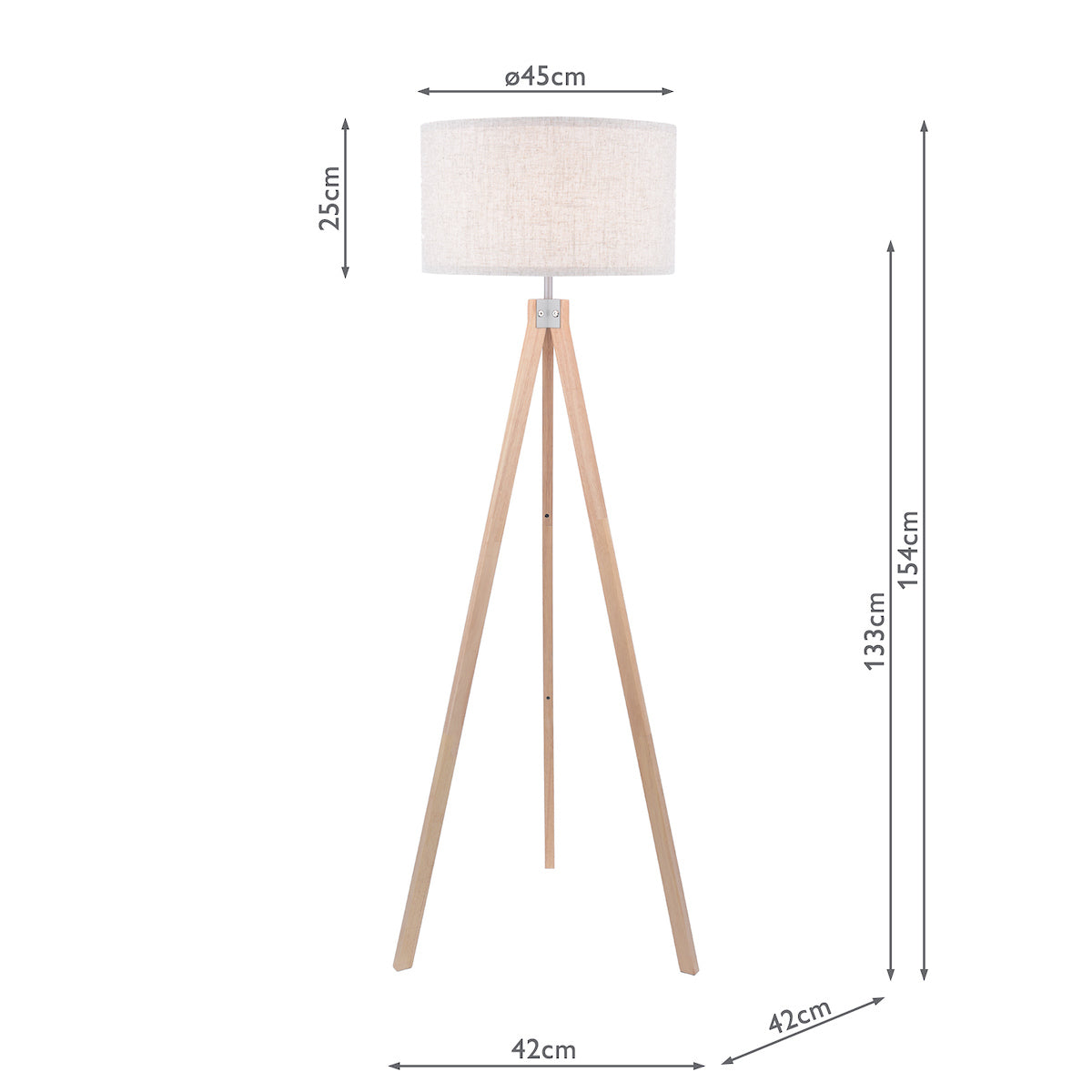 ARMITAGE FL NATURAL WOOD CW NATURAL LINEN SHD