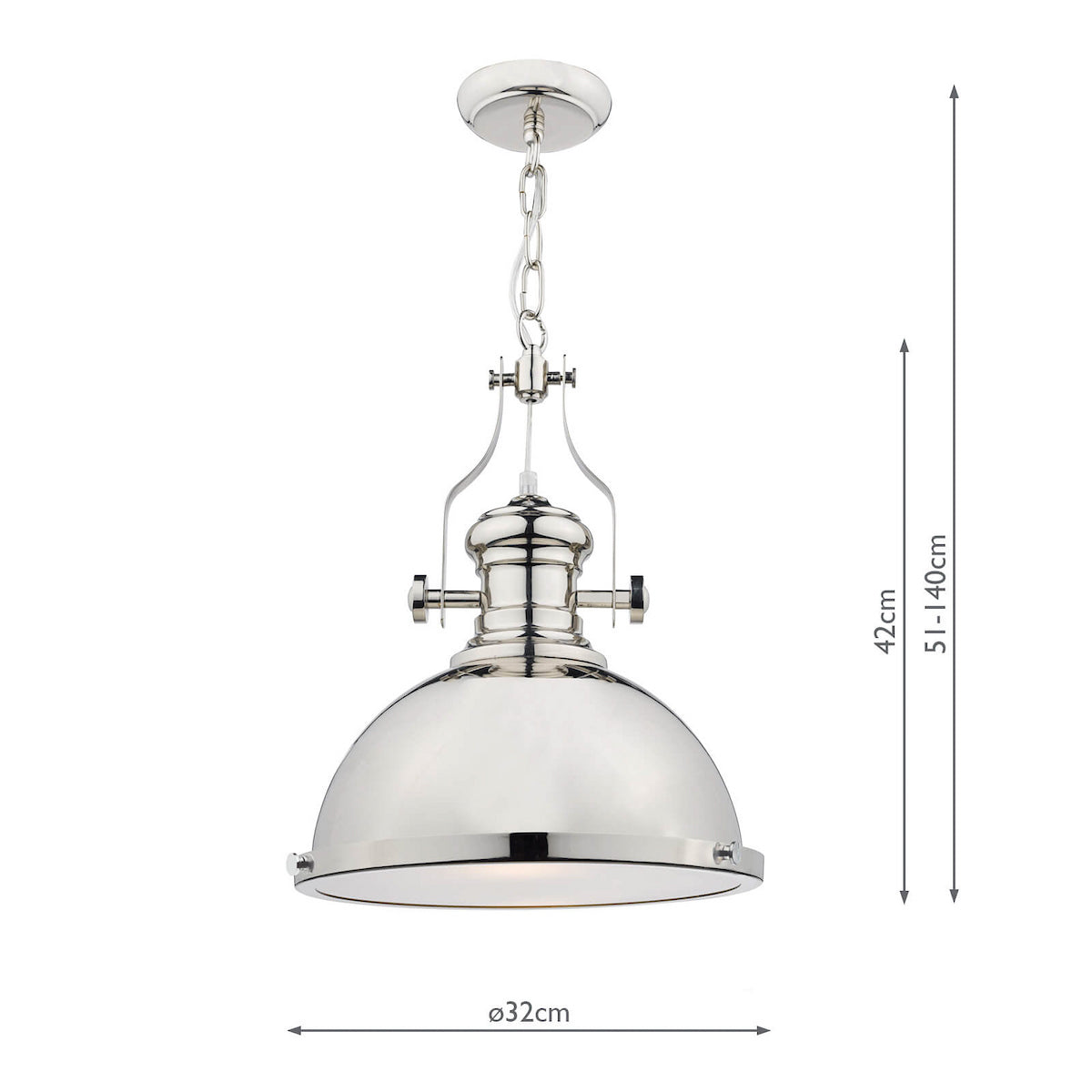 ARONA 1LT PENDANT DUAL MOUNT POLISHED CHROME