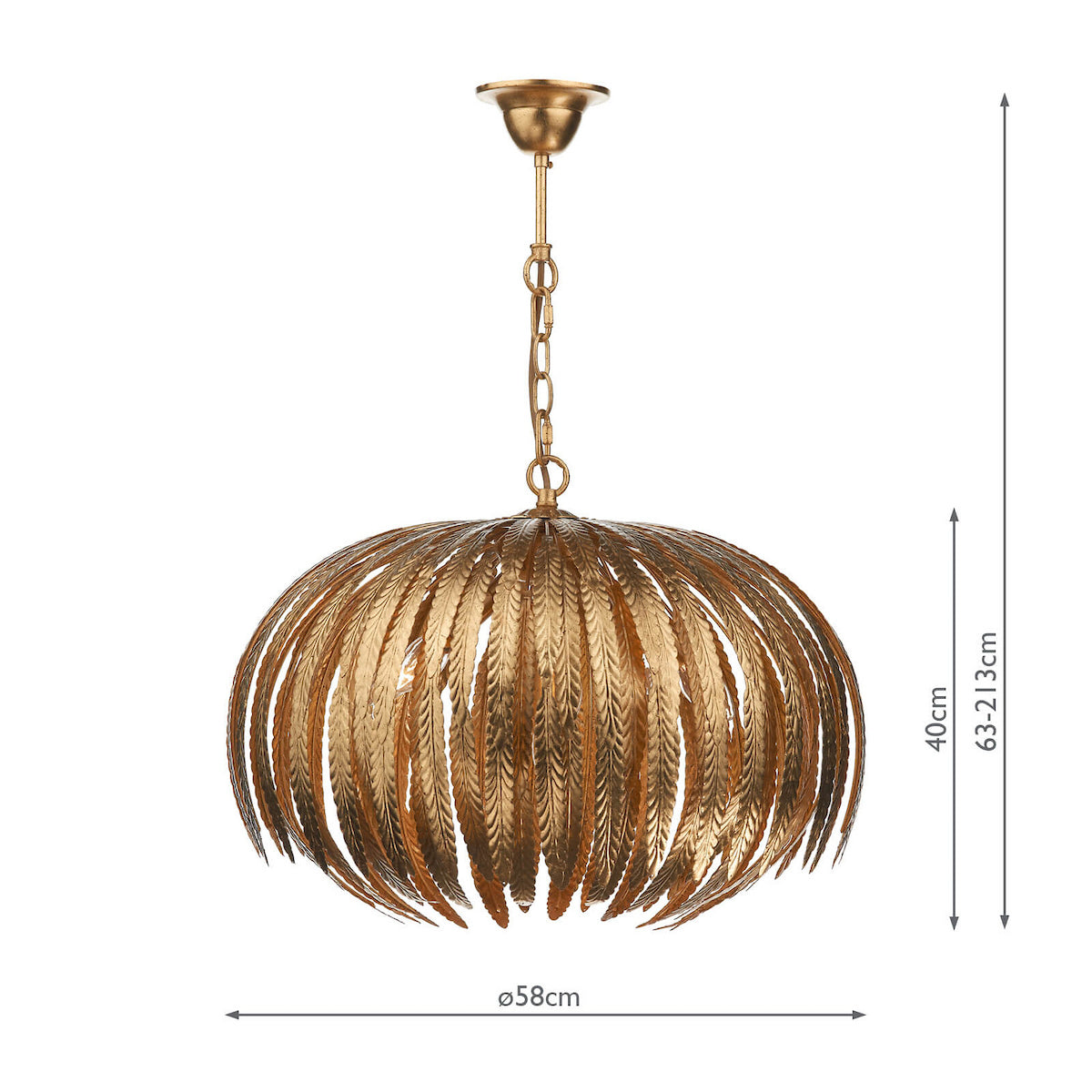 ATTICUS 5LT PENDANT GOLD