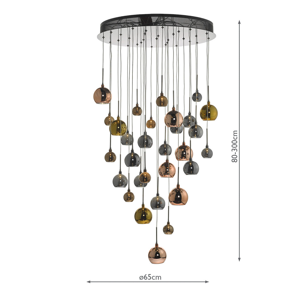 AURELIA 30LT CLUSTER PENDANT COPPER DARK COPPER AN