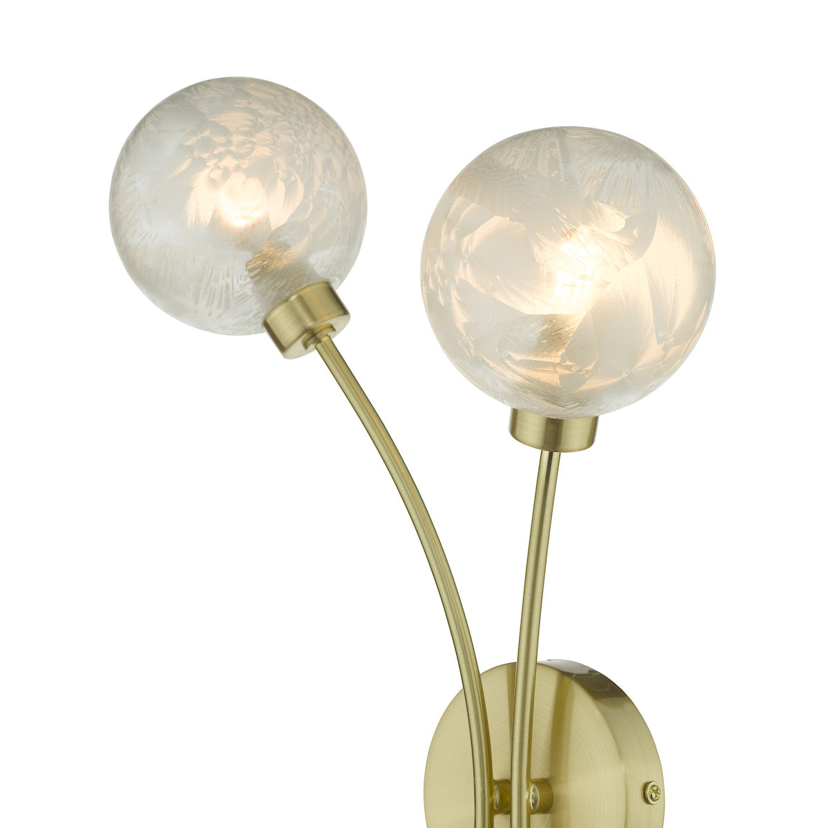 AVARI 2LT WB SATIN BRASS FROSTED GLASS