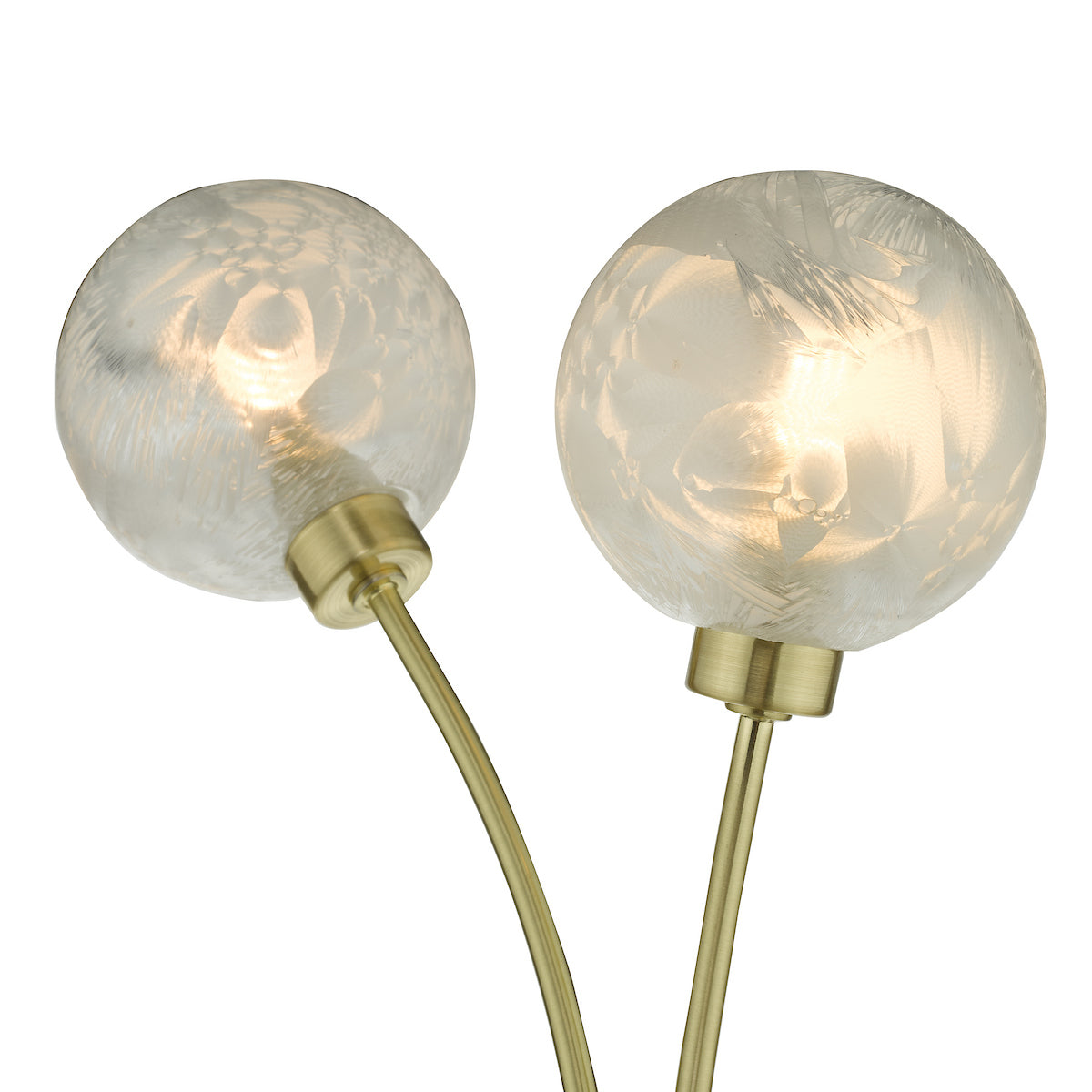 AVARI 2LT WB SATIN BRASS FROSTED GLASS