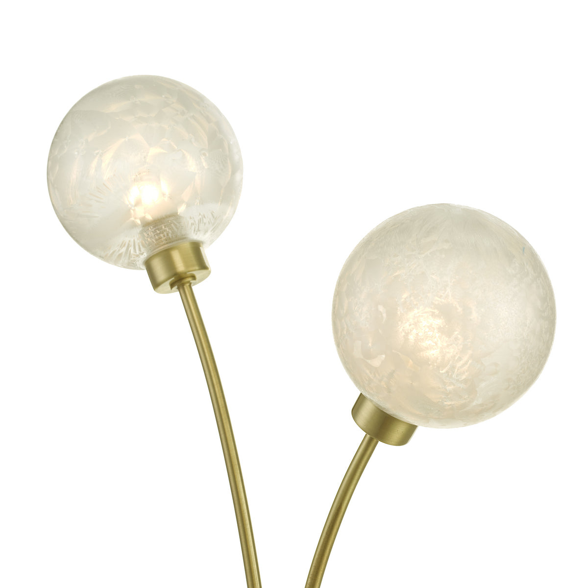 AVARI 2LT TABLE LAMP SATIN BRASS FROSTED GLASS