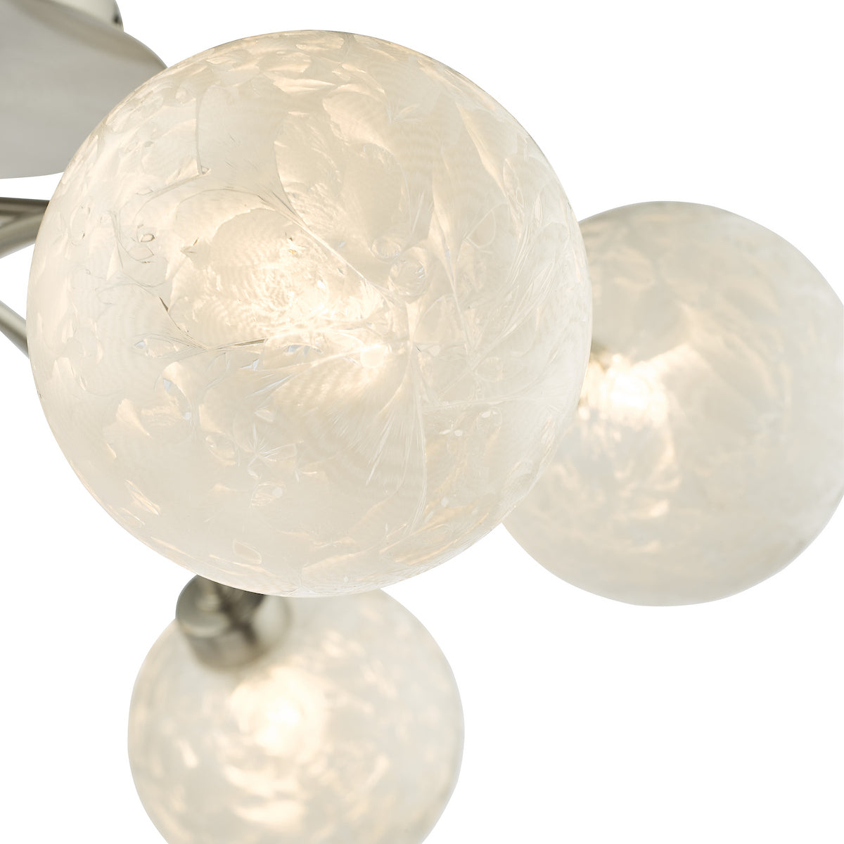 AVARI 6LT SEMI FLUSH SATIN NICKEL FROSTED GLASS