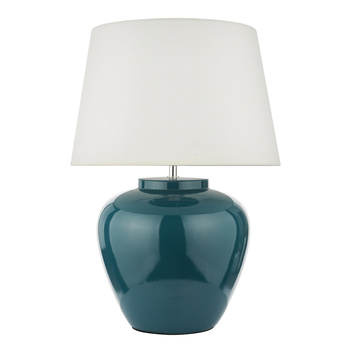 CEZANNE FAUX SILK DRUM SHADE WHITE 40CM