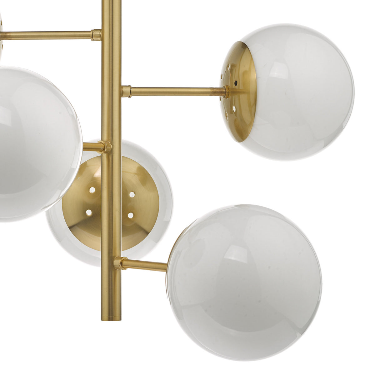 BOMBAZINE 5LT PENDANT NATURAL BRASS CW GL SHDS