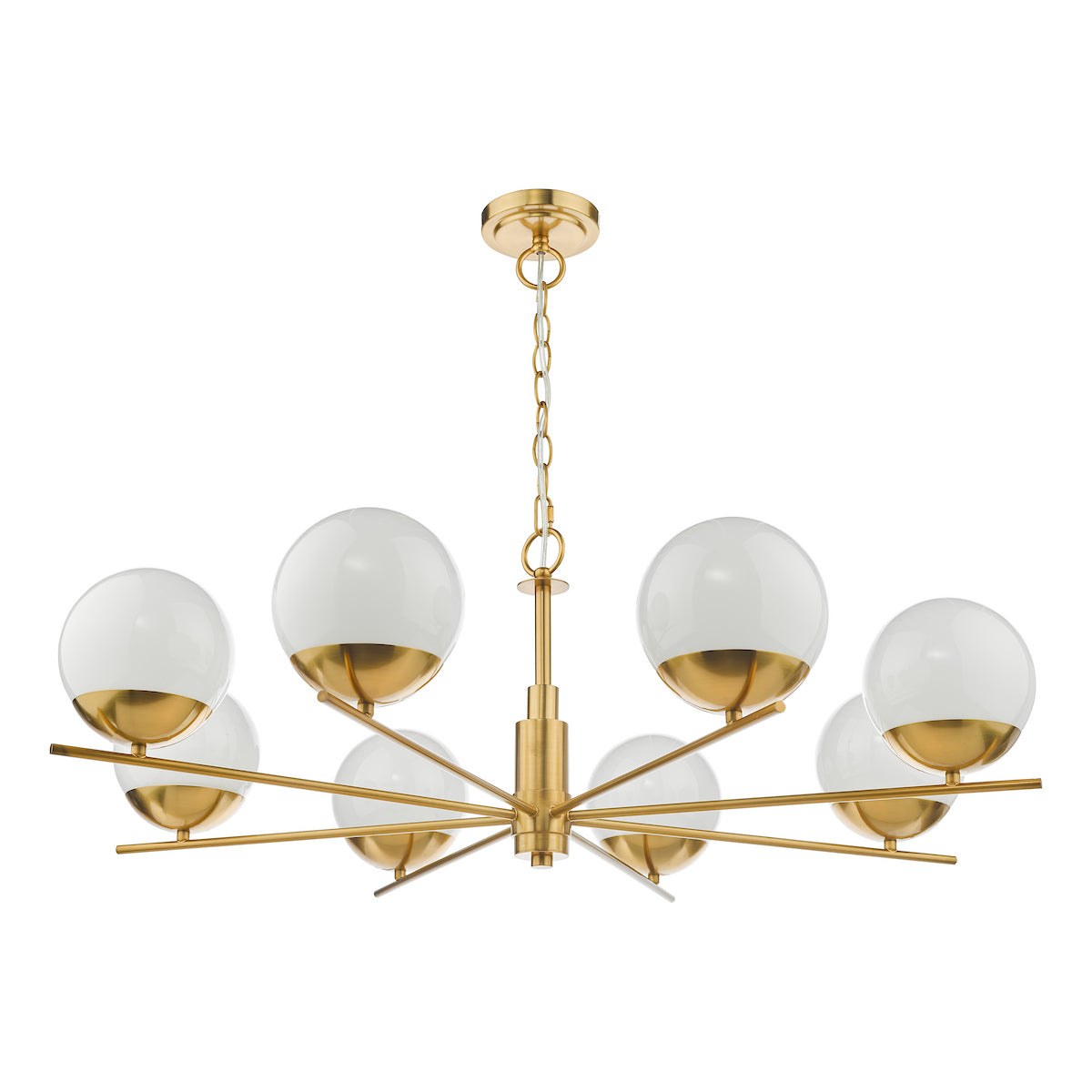 BOMBAZINE 8LT PENDANT NATURAL BRASS CW GLS SHDS