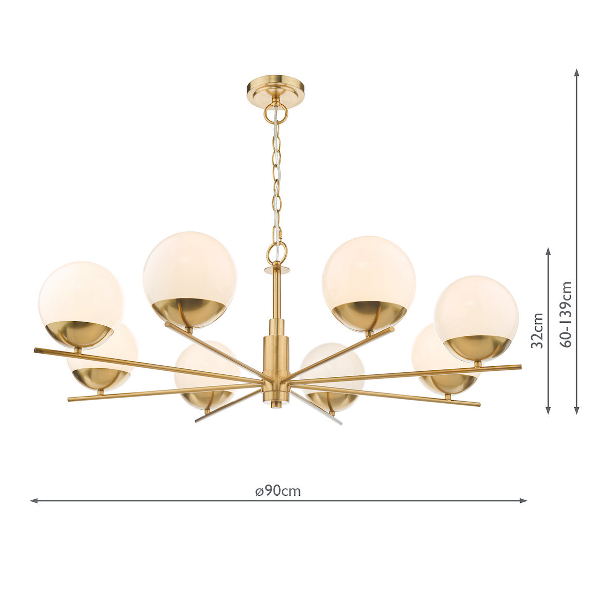 BOMBAZINE 8LT PENDANT NATURAL BRASS CW GLS SHDS