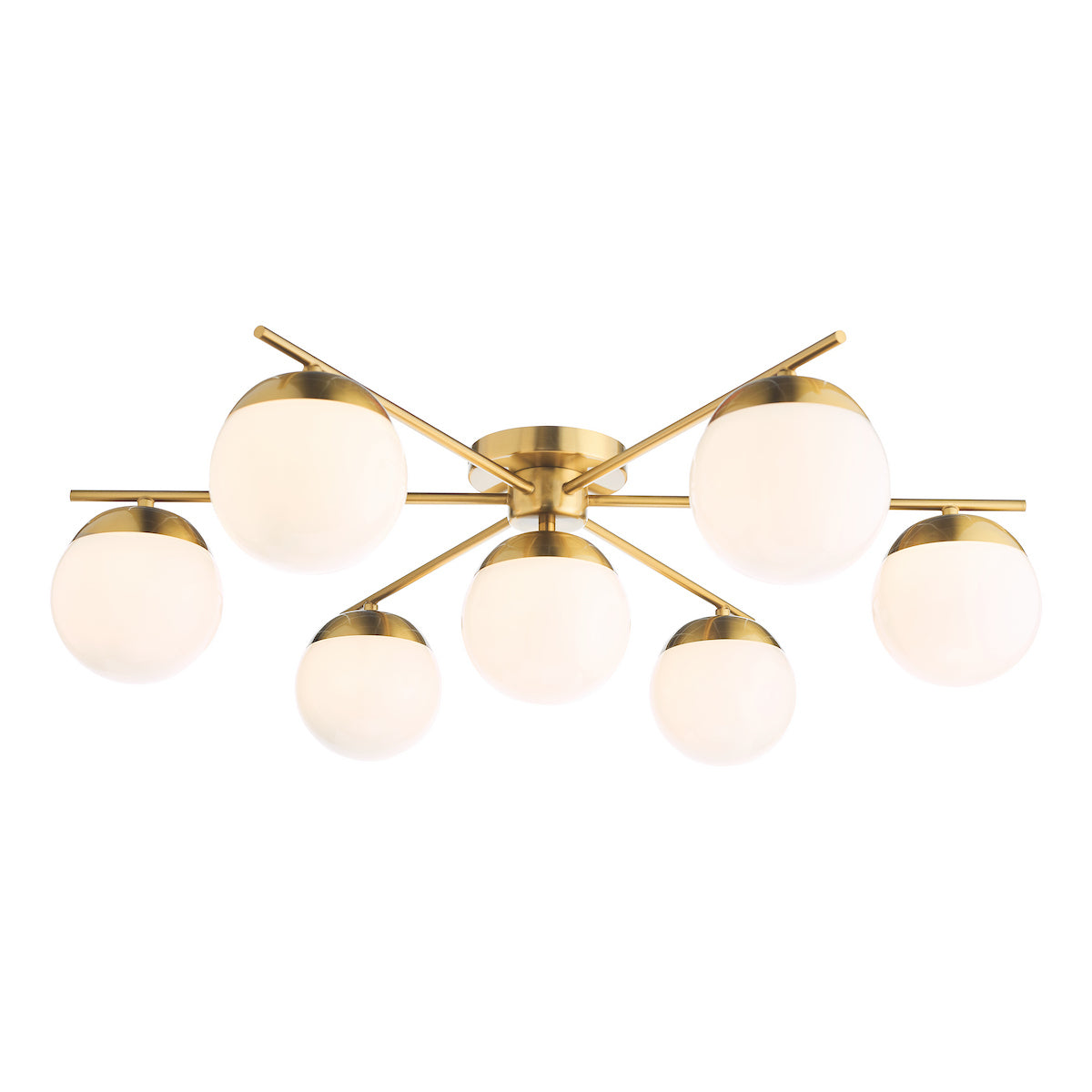 BOMBAZINE 7LT FLUSH NATURAL BRASS CW GLS SHDS