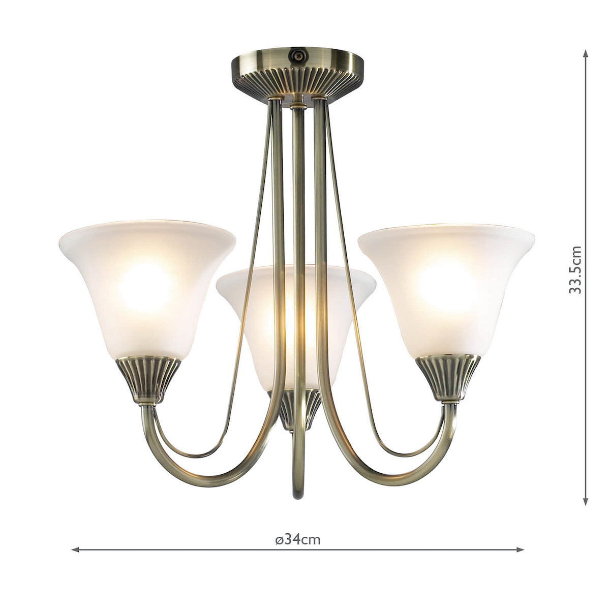 BOSTON 3LT SEMI FLUSH ANT BRA