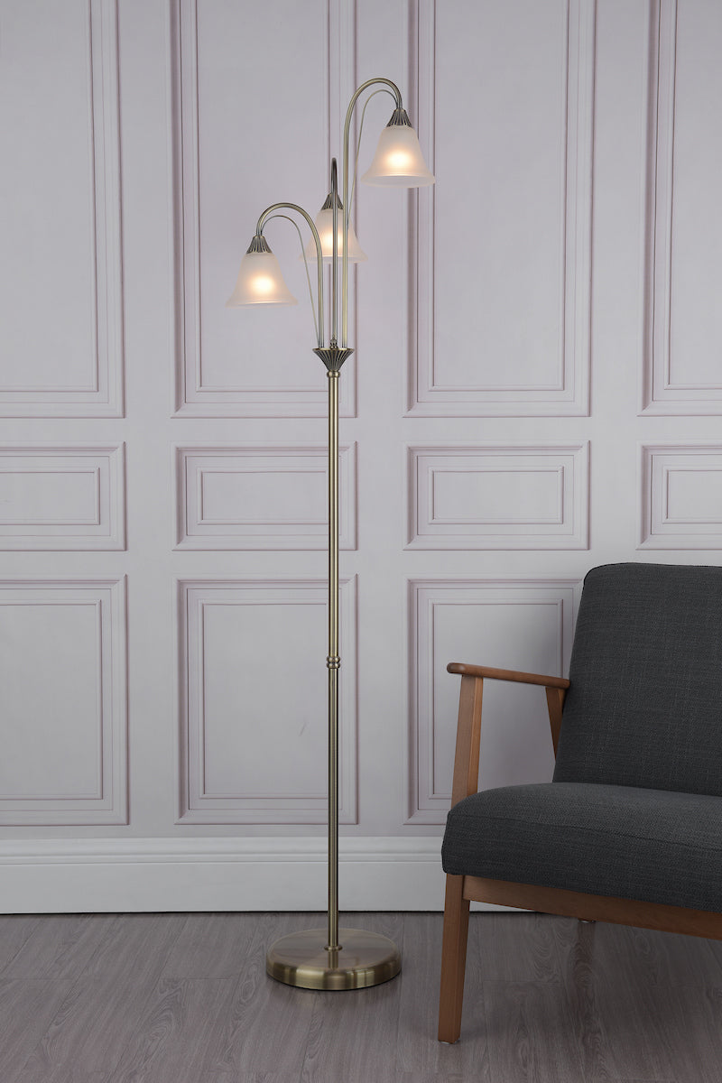 BOSTON 3LT FLOOR LAMP ANT BRA