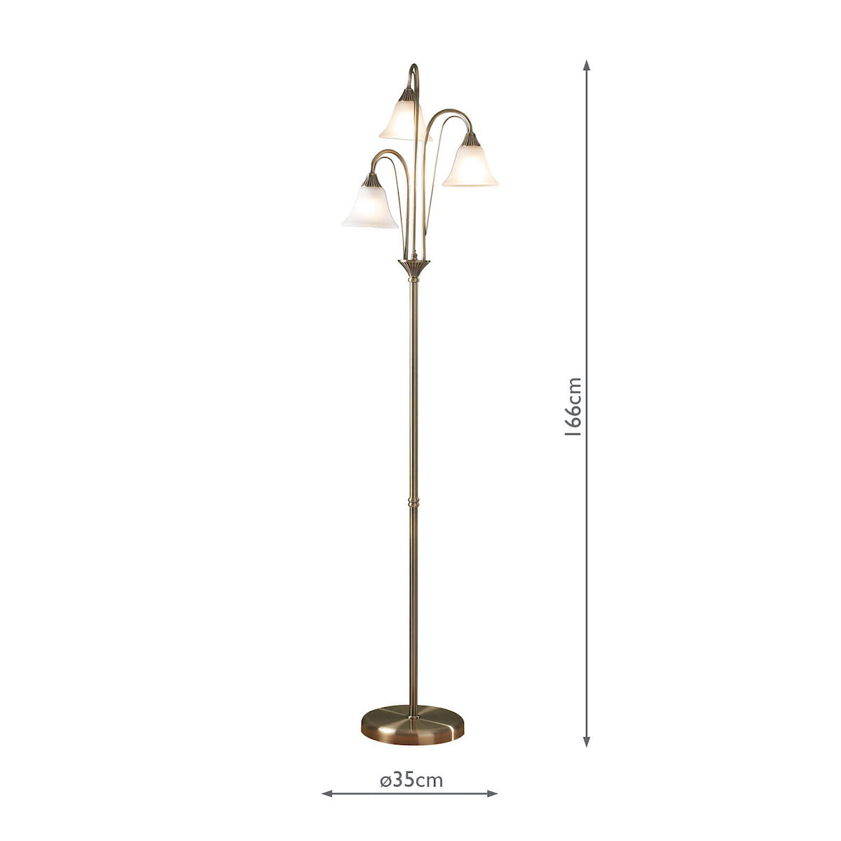 BOSTON 3LT FLOOR LAMP ANT BRA
