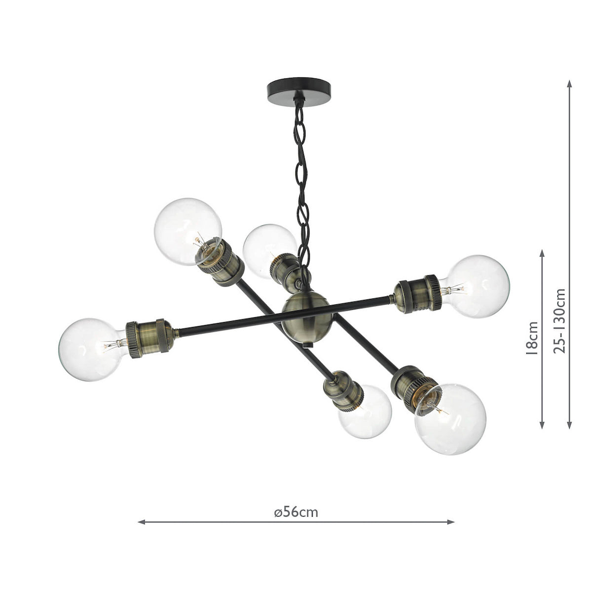 BRIGADE 6LT PENDANT BLACK/ANT BRA
