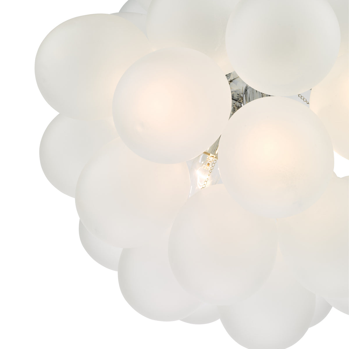 BUBBLES 6LT PENDANT POLISHED CHROME FROSTED GLASS