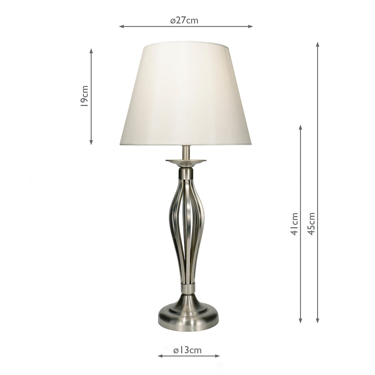 BYBLISS (SOLD AS 4 PACK) TABLE LAMP SAT CHR CW SHA