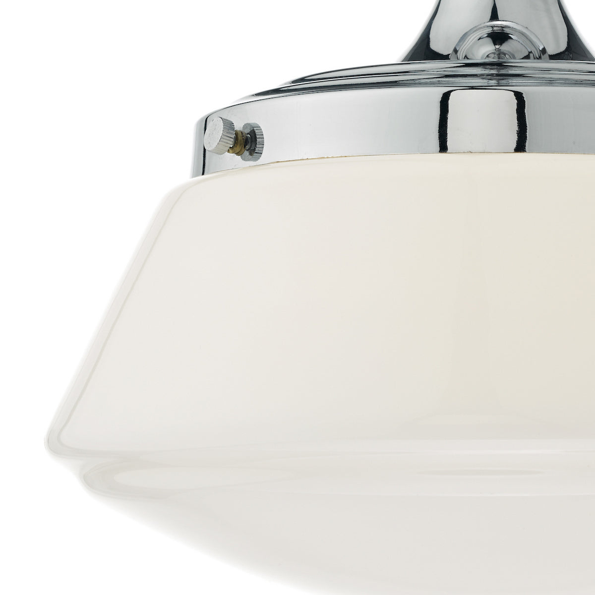CADEN 1LT SEMI FLUSH POL CHR/ OPAL IP44