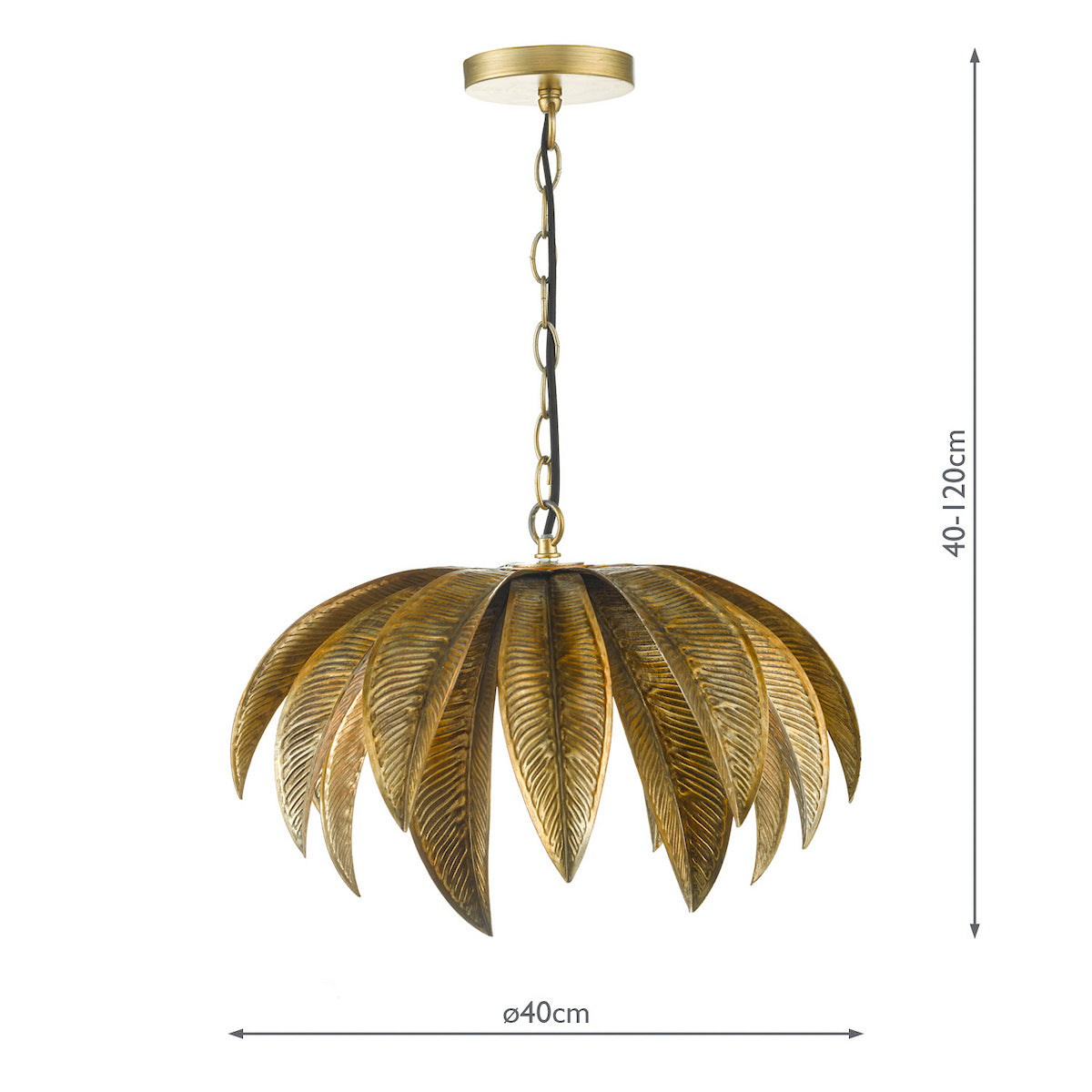 CARA 1LT PENDANT ANTIQUE GOLD