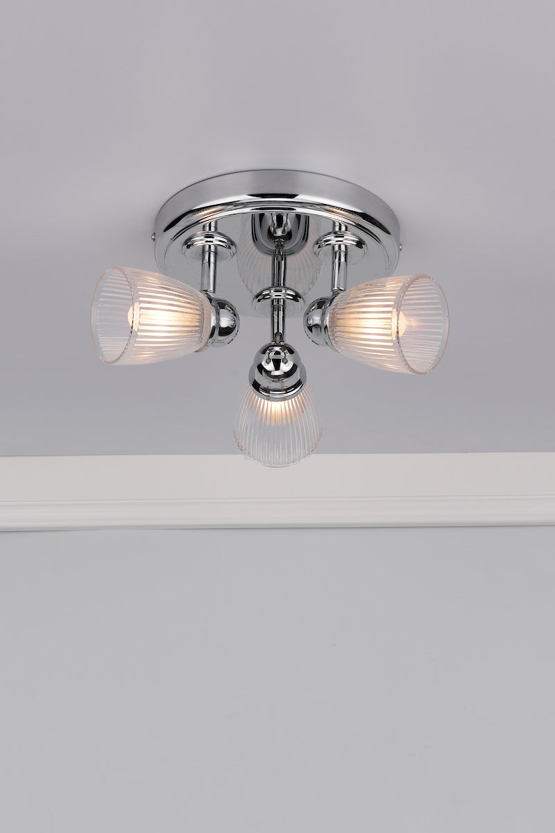 CEDRIC 3LT ROUND PLATE SPOT POL CHROME IP44