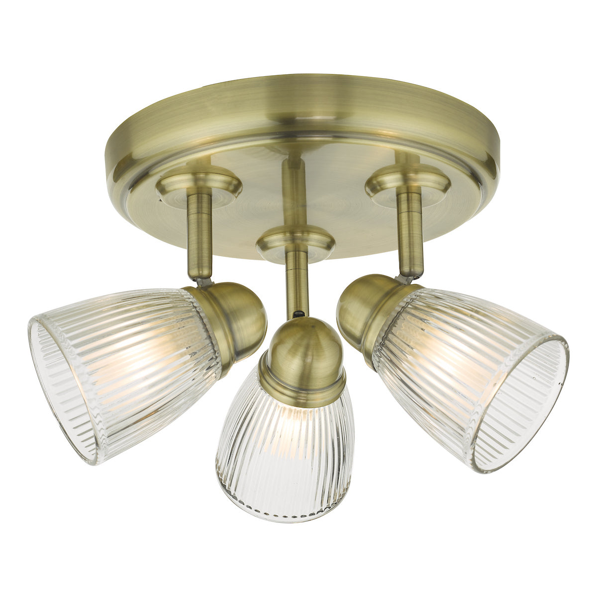 CEDRIC 3LT ROUND PLATE SPOT ANT BRASS IP44