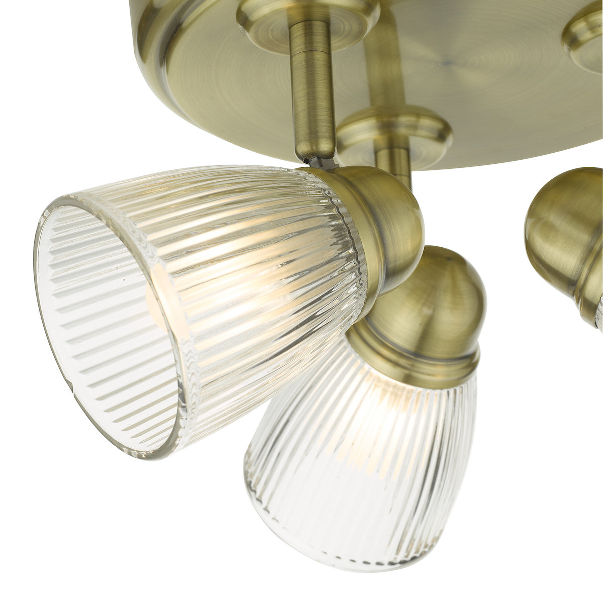 CEDRIC 3LT ROUND PLATE SPOT ANT BRASS IP44