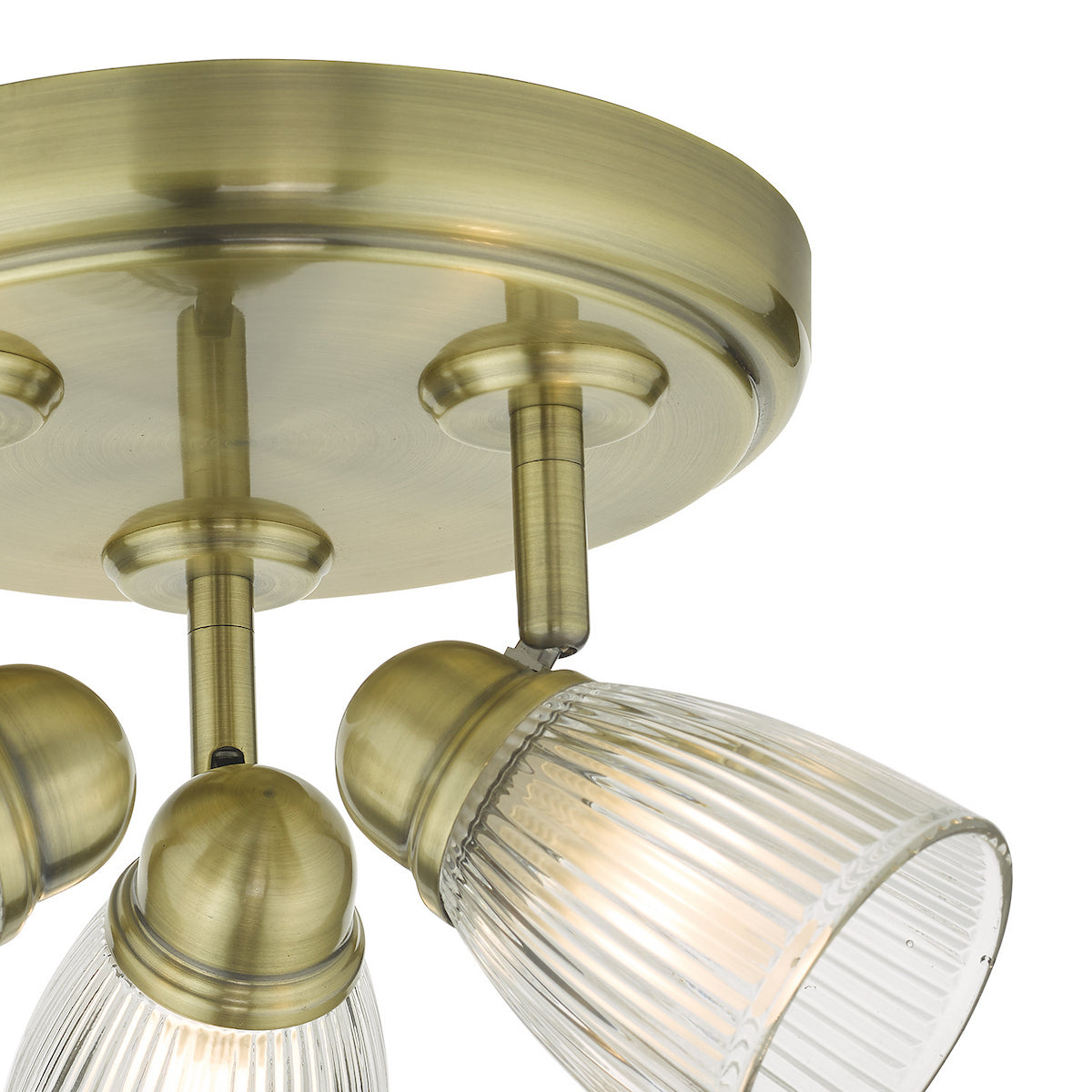 CEDRIC 3LT ROUND PLATE SPOT ANT BRASS IP44