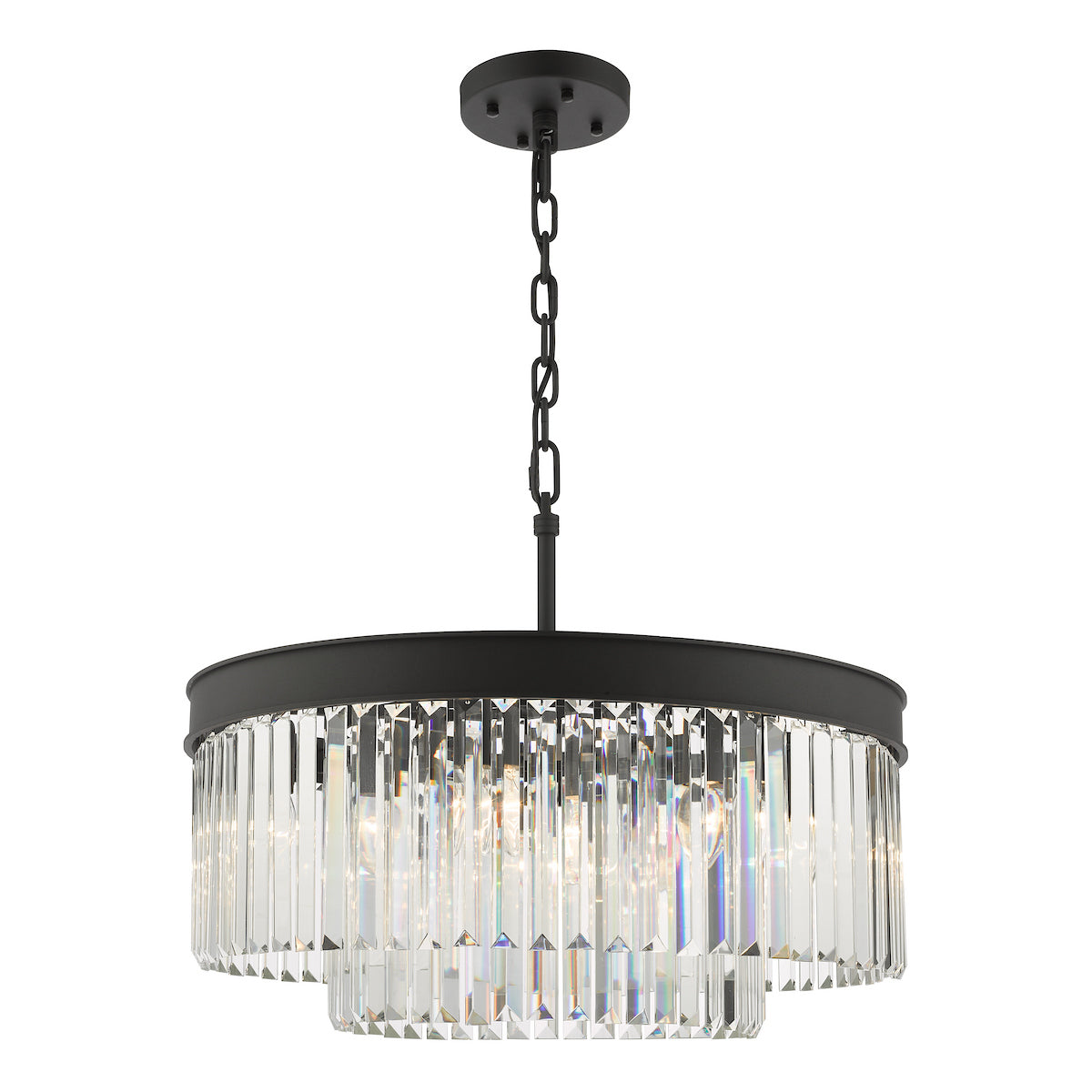 CELEUS 6LT PENDANT BLACK AND CLEAR