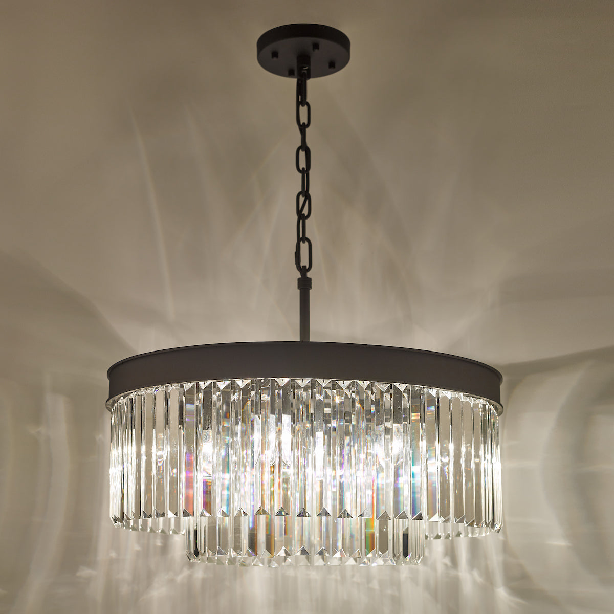 CELEUS 6LT PENDANT BLACK AND CLEAR