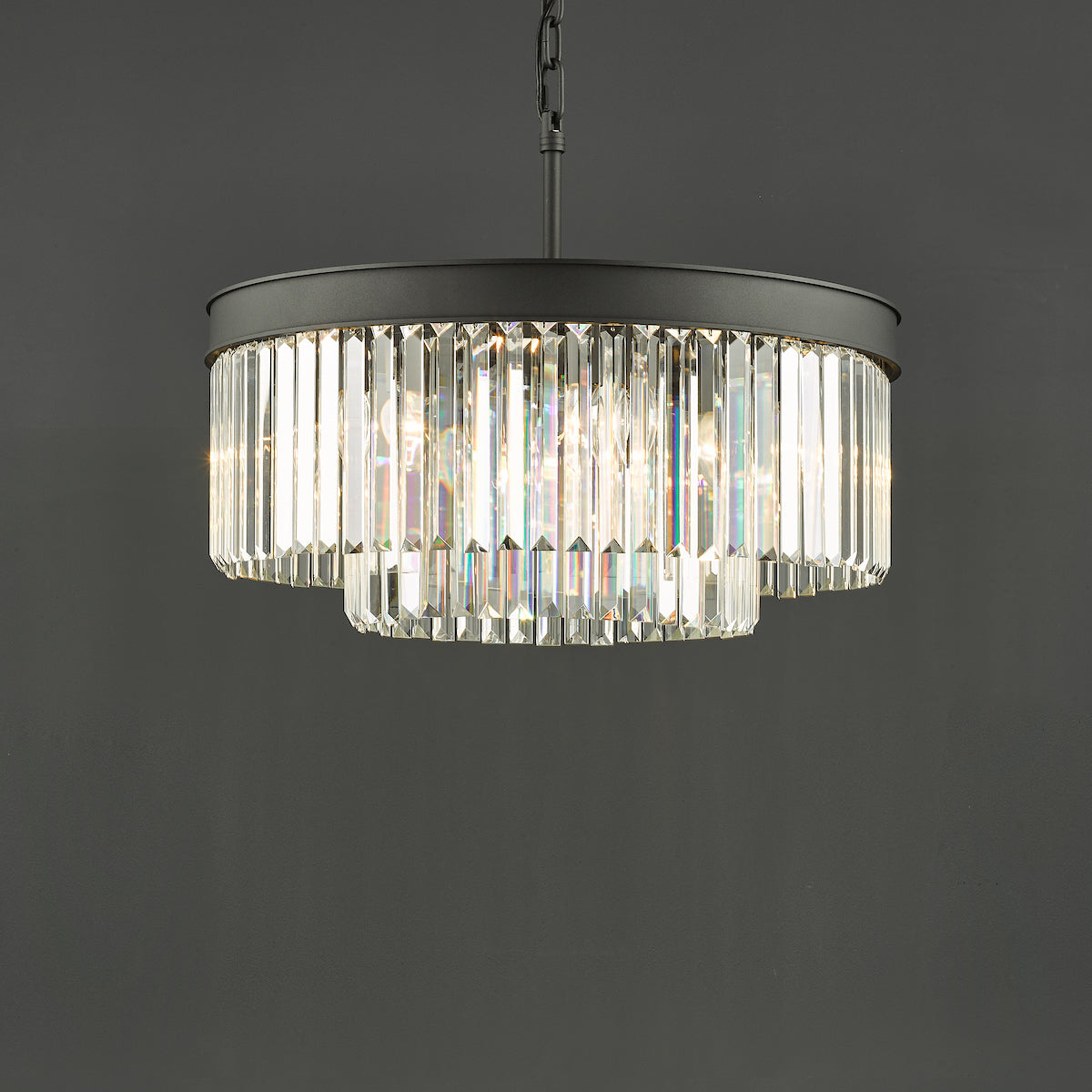CELEUS 6LT PENDANT BLACK AND CLEAR