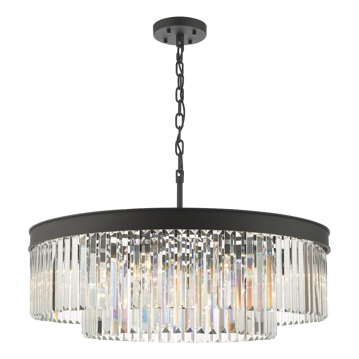 CELEUS 8LT PENDANT BLACK AND CLEAR
