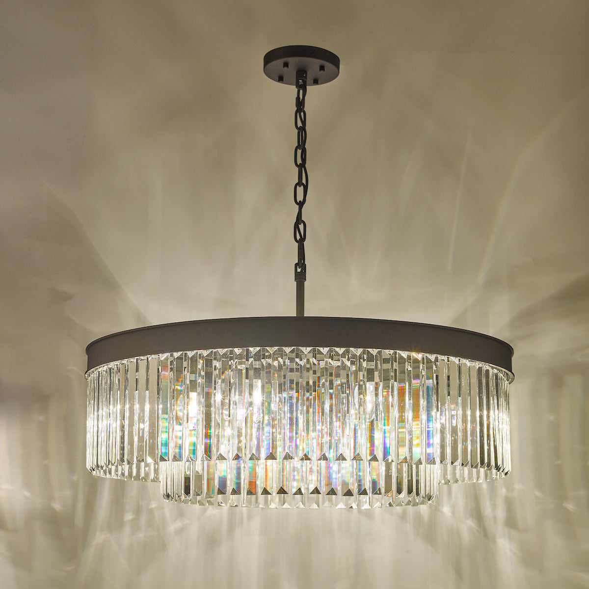 CELEUS 8LT PENDANT BLACK AND CLEAR