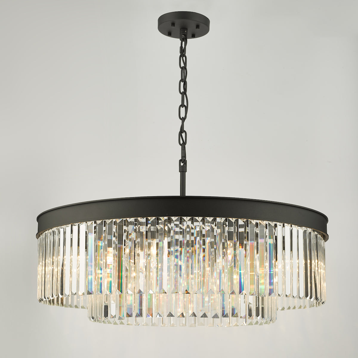 CELEUS 8LT PENDANT BLACK AND CLEAR