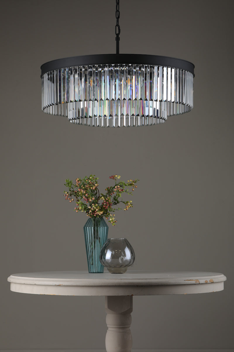 CELEUS 8LT PENDANT BLACK AND CLEAR