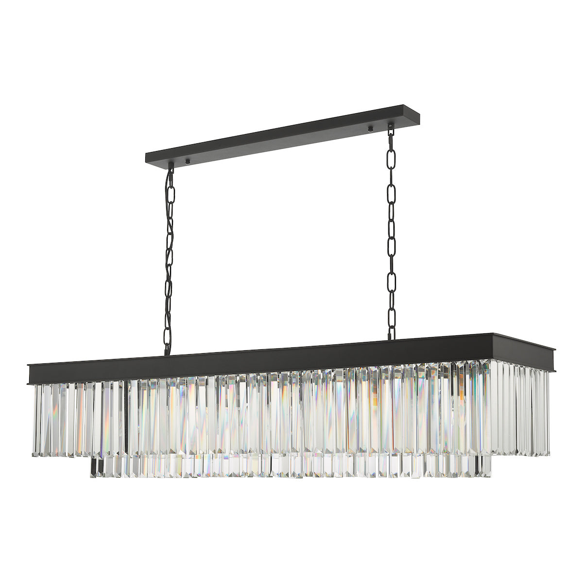 CELEUS 6LT BAR PENDANT BLACK AND CLEAR