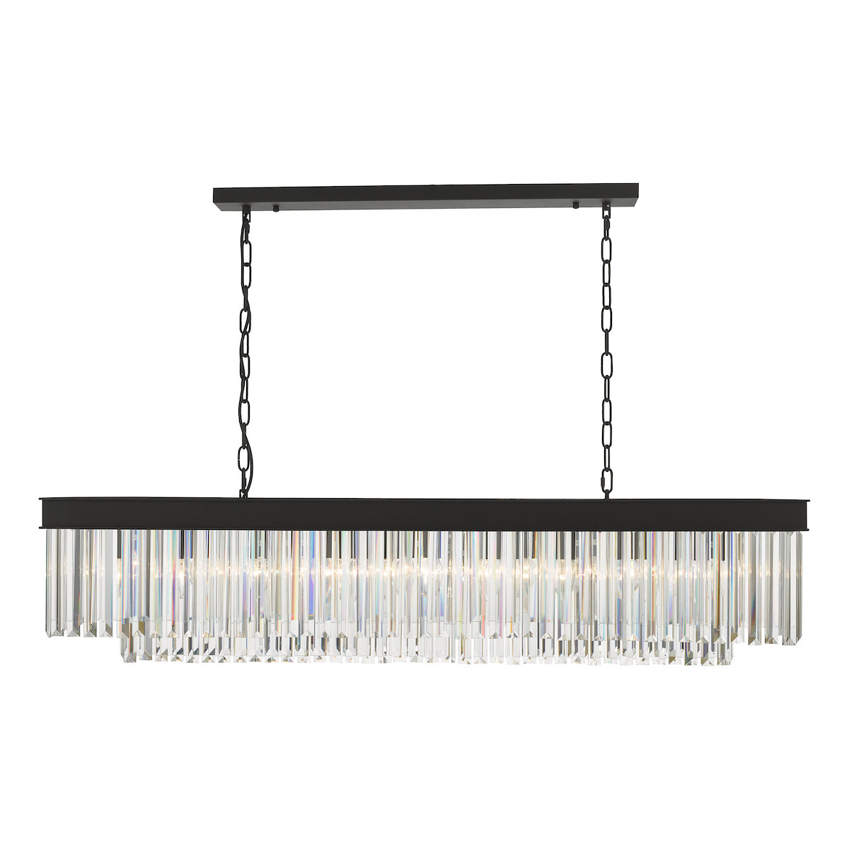 CELEUS 6LT BAR PENDANT BLACK AND CLEAR