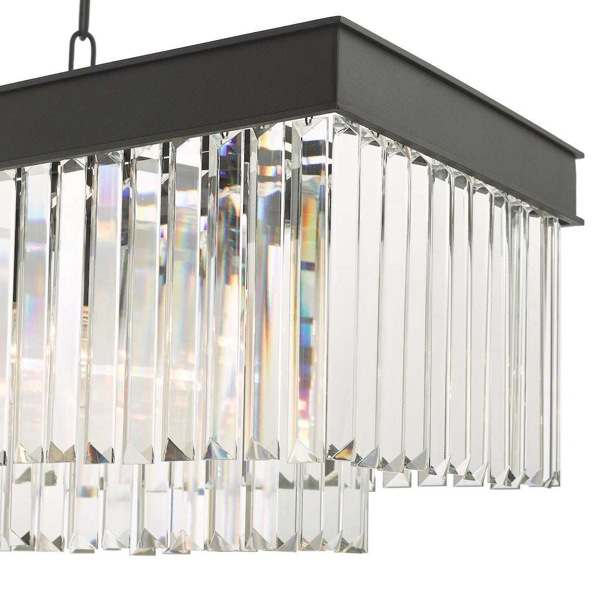 CELEUS 6LT BAR PENDANT BLACK AND CLEAR