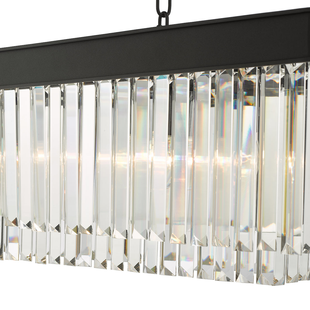 CELEUS 6LT BAR PENDANT BLACK AND CLEAR