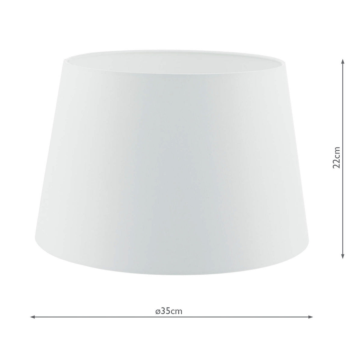 CEZANNE FAUX SILK DRUM SHADE 35CM WHITE