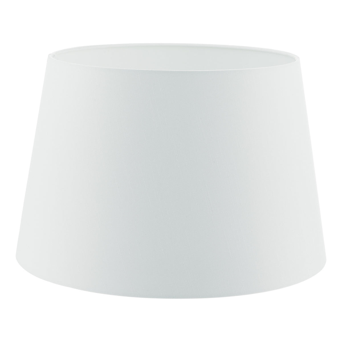 CEZANNE FAUX SILK DRUM SHADE WHITE 40CM