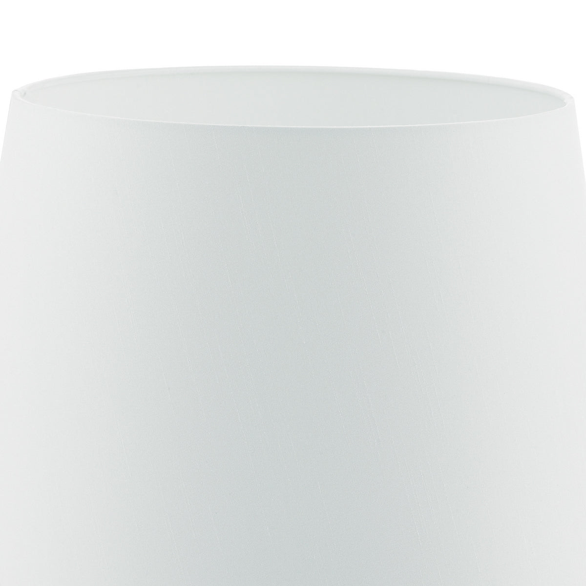CEZANNE FAUX SILK DRUM SHADE WHITE 40CM