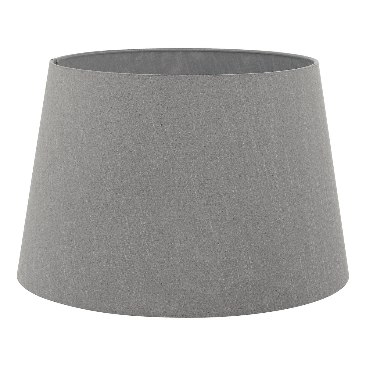 CEZANNE FAUX SILK DRUM SHADE 40CM SLATE GREY