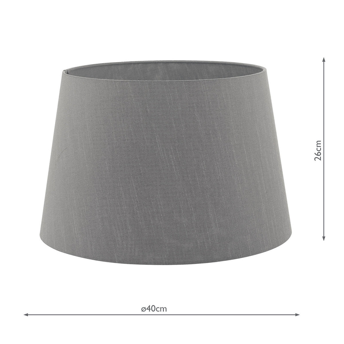 CEZANNE FAUX SILK DRUM SHADE 40CM SLATE GREY