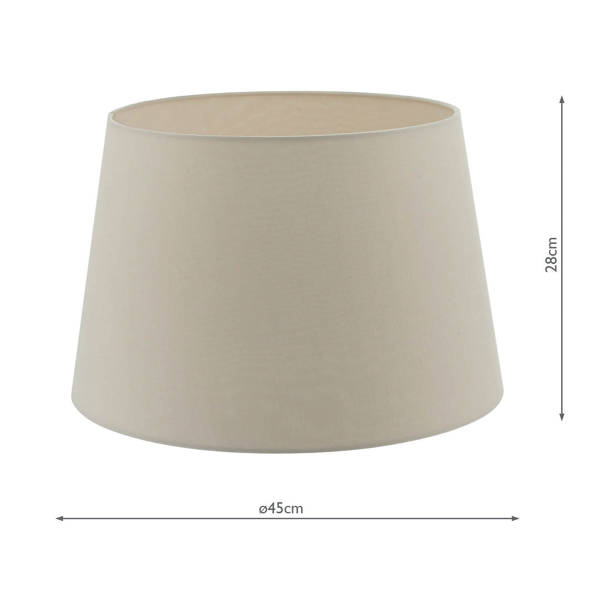 CEZANNE FAUX SILK DRUM SHADE 45CM ECRU
