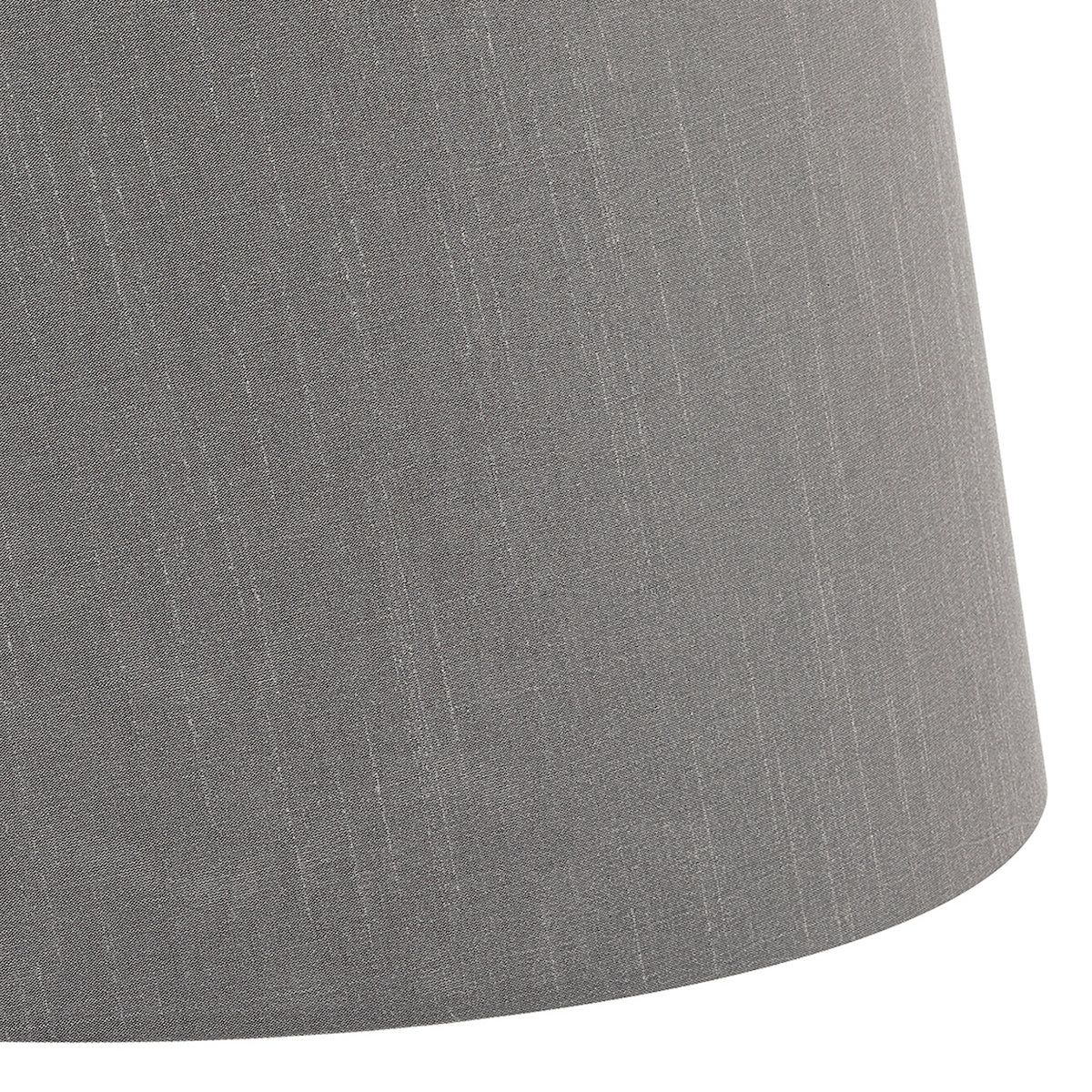 CEZANNE FAUX SILK DRUM SHADE 45CM SLATE GREY