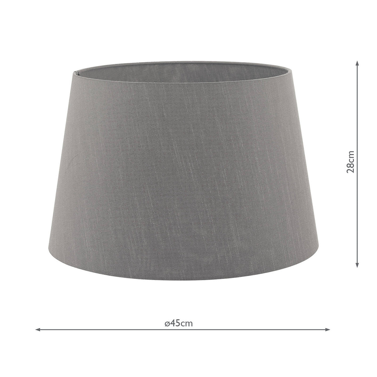 CEZANNE FAUX SILK DRUM SHADE 45CM SLATE GREY