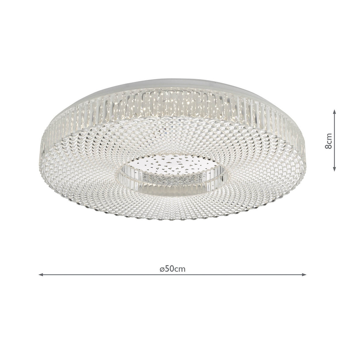 CIMONA FLUSH LRG ACRYLIC LED