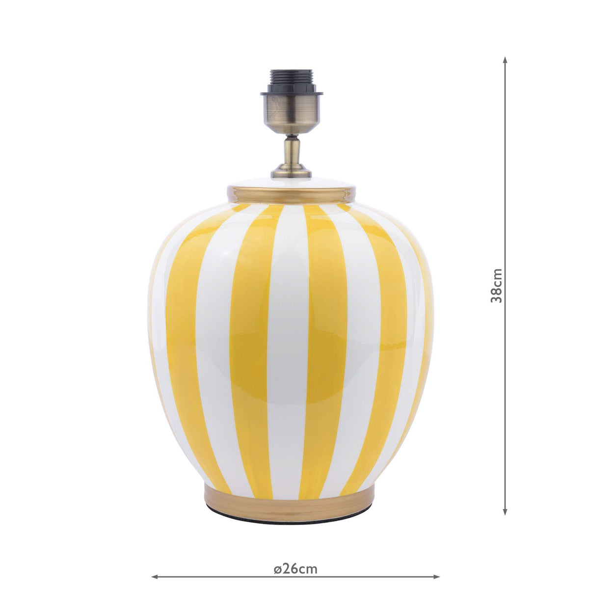 Circus Table Lamp Yellow Ceramic and White Ceramic With Shade