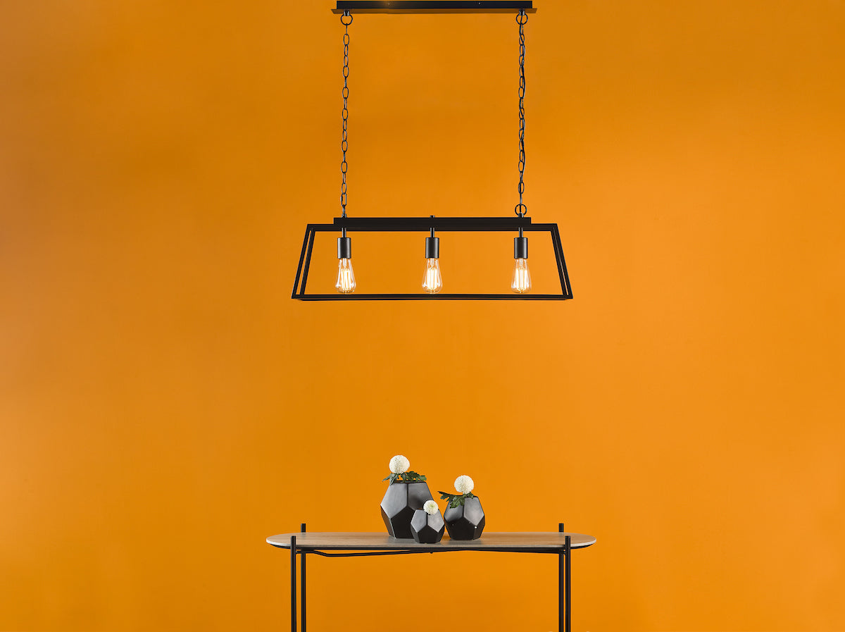 CLAUDIA 3LT PENDANT BLACK