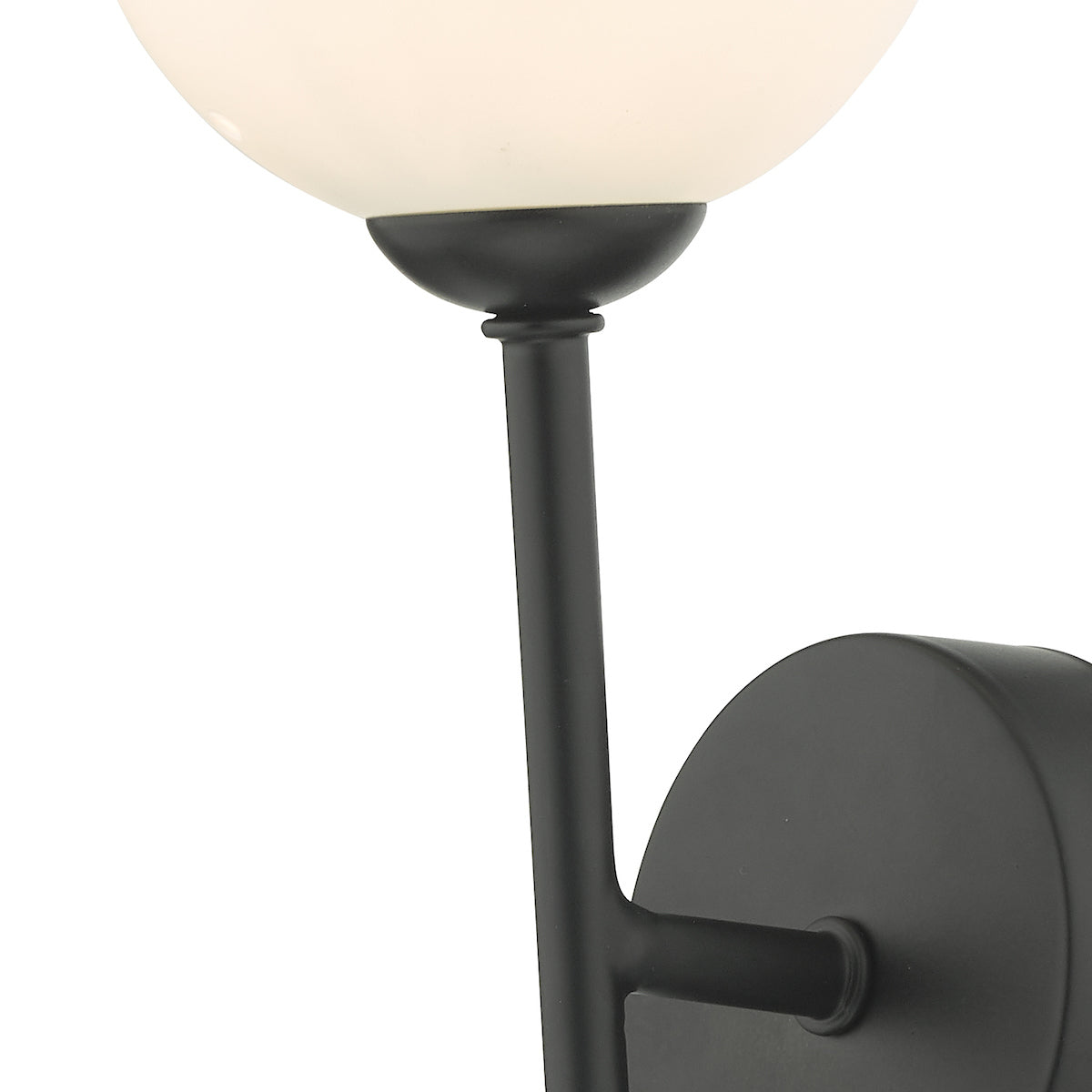 COHEN 1LT WALL LIGHT MATT BLACK CW OPAL GLS