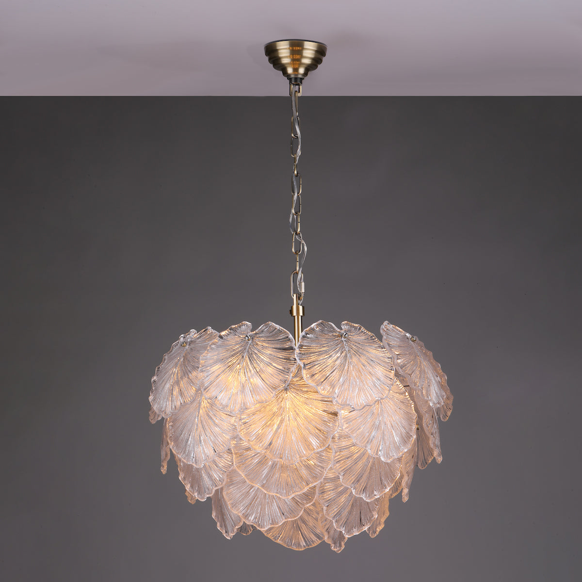 COURTNEY 10LT PENDANT GLASS & ANT BRA