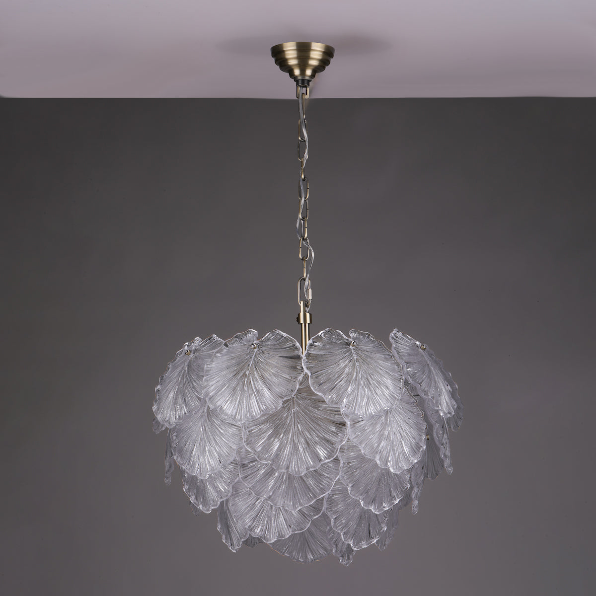 COURTNEY 10LT PENDANT GLASS & ANT BRA